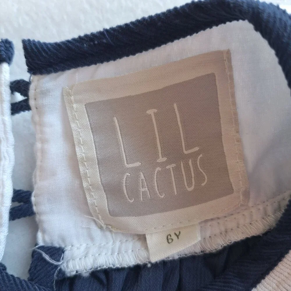💙 Lil Cactus Girls Soft Corduroy Dress Size 6 Christmas Holidays Preppy Cute Ou
